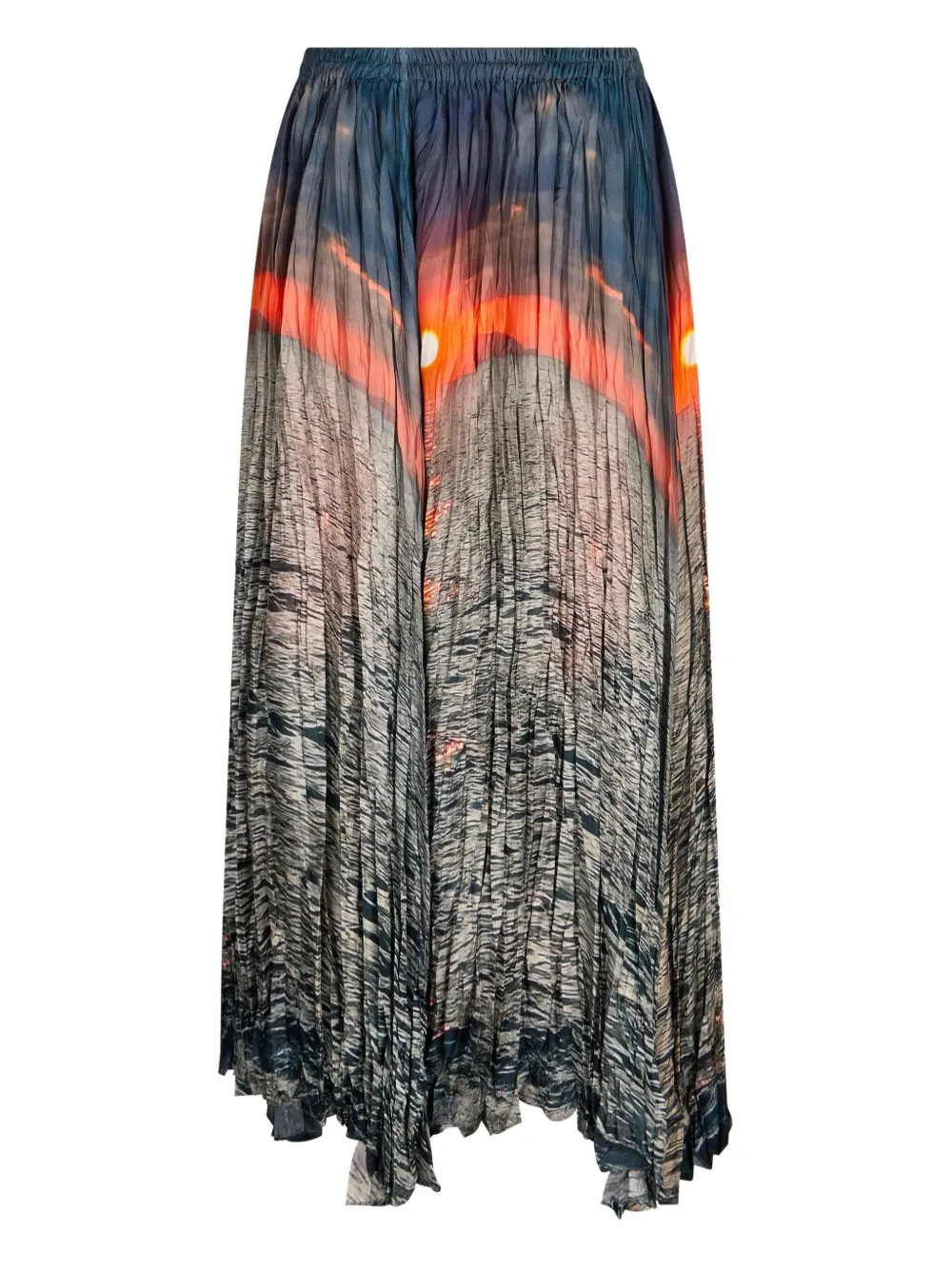 Roberto Cavalli Gonna midi in seta - Blu