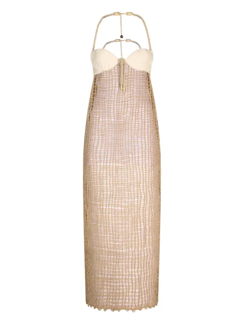 Roberto Cavalli sheer midi dress