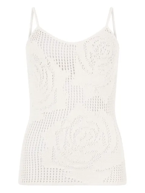 Roberto Cavalli Rose cut-out top
