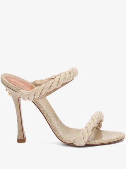 Roberto Cavalli sandales à détail de corde