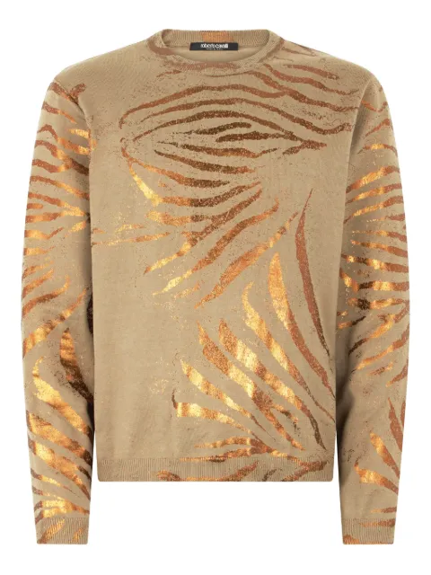 Roberto Cavalli sudadera con estampado de cebra