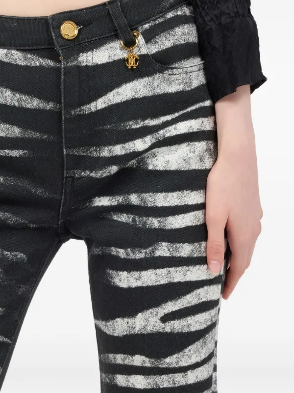 Roberto Cavalli zebra-print Jeans | Black | FARFETCH