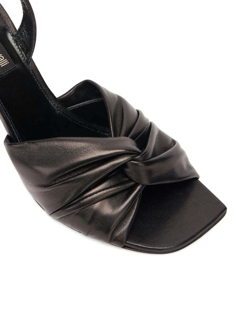 Roberto Cavalli leather sandals Black