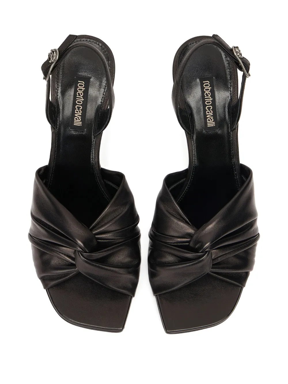 Roberto Cavalli leather sandals Black