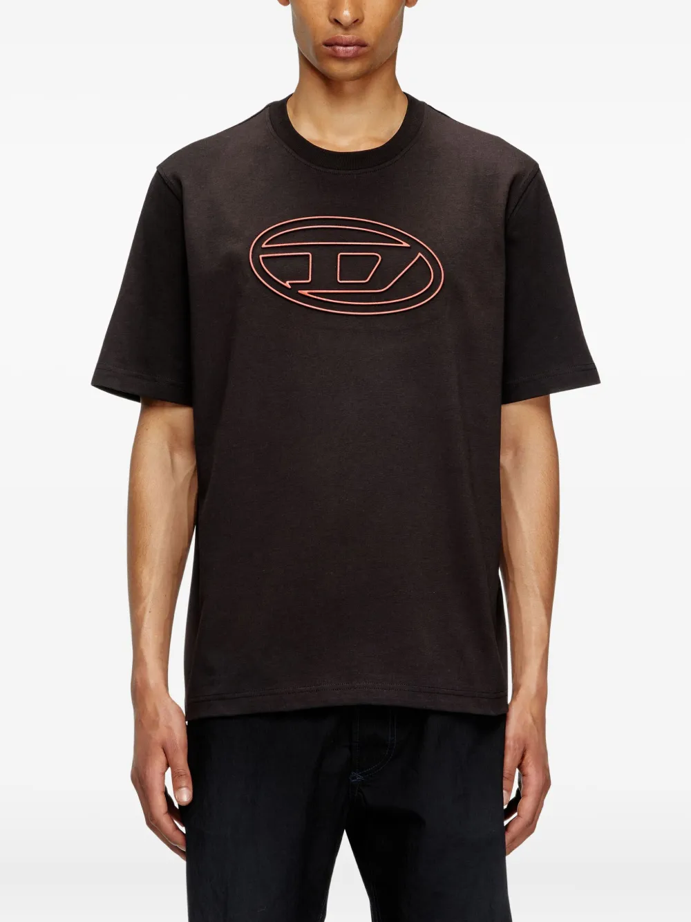 Diesel T-Adjust-Bigoval T-shirt Zwart