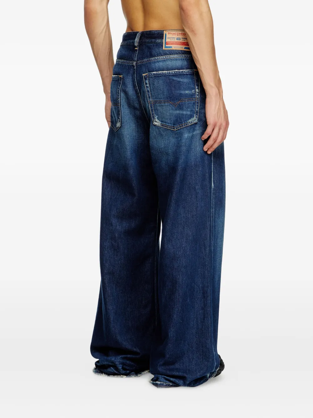 Diesel D-Rise jeans met wijde pijpen Blauw