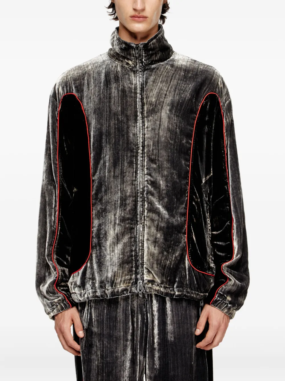 Diesel J-Hay trainingsjack Grijs