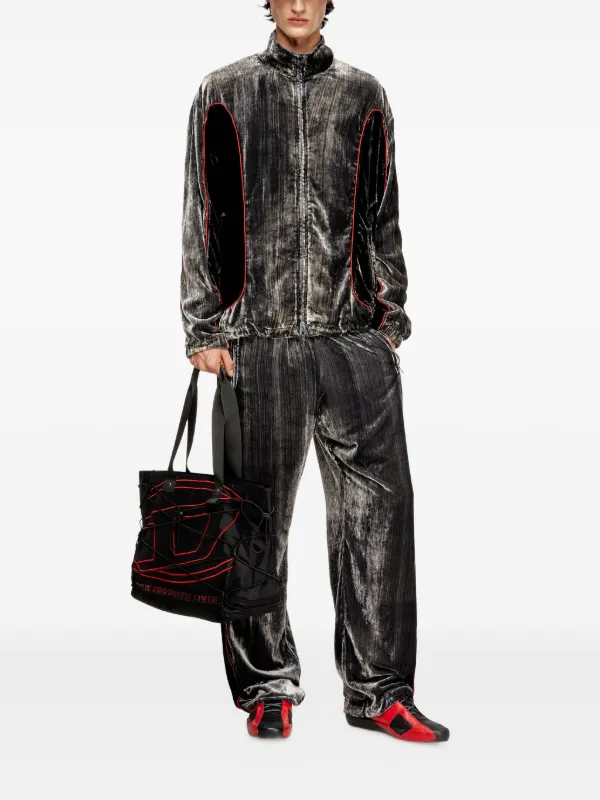 Diesel トラックジャケット ベルベット ダークグレー Diesel J-Hay トラックジャケット | グレー | FARFETCH JP