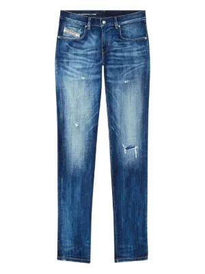 Diesel D-Rise ダメージ ストレートジーンズ | ブラック | FARFETCH JP