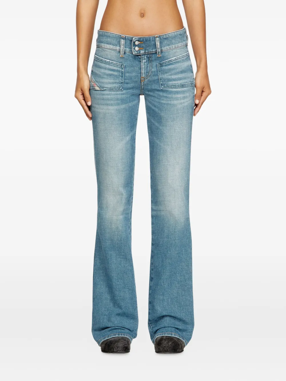 Diesel D-hush 09m58 bootcut jeans Blauw
