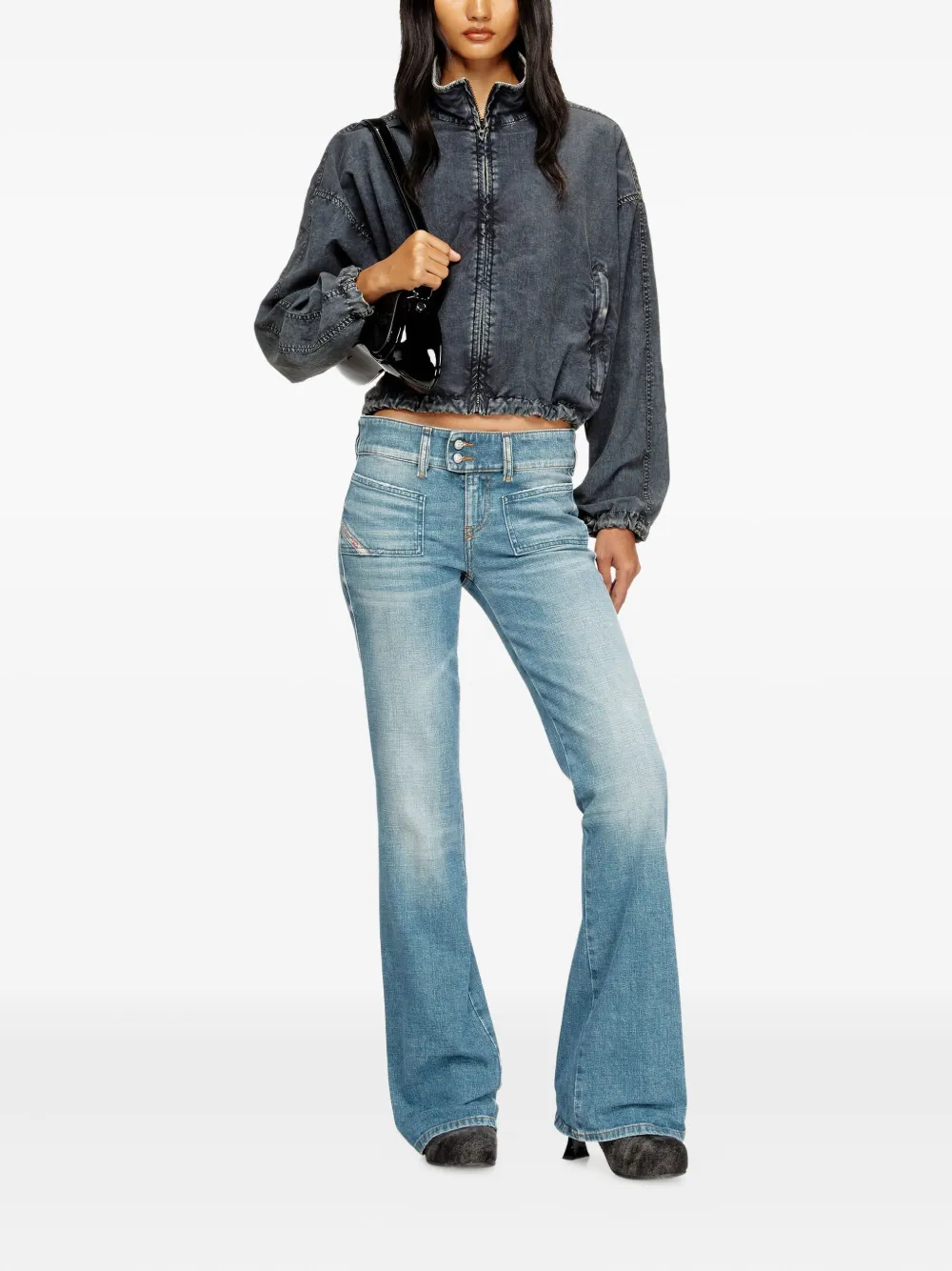 Diesel D-hush 09m58 bootcut jeans Blauw