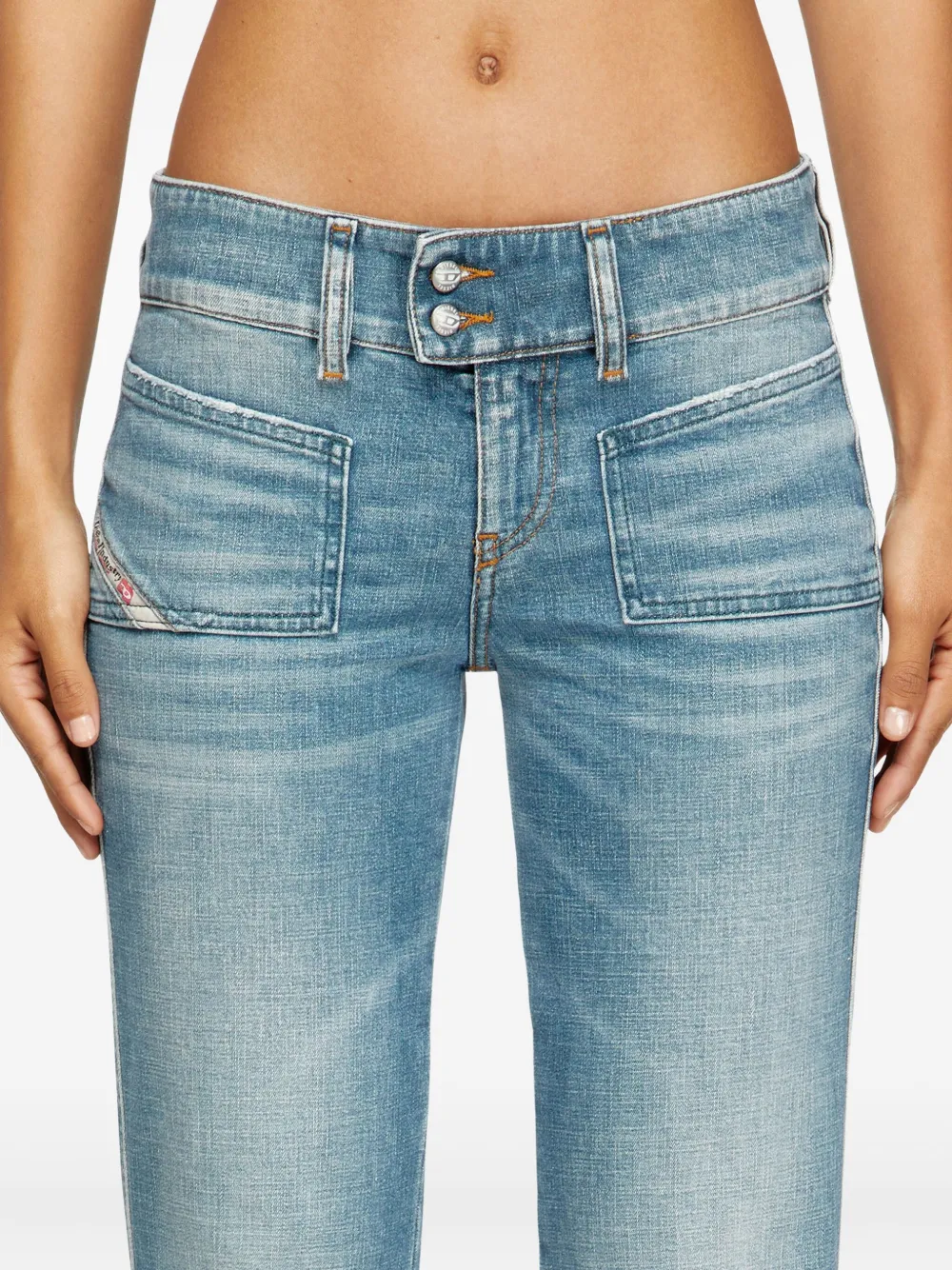 Diesel D-hush 09m58 bootcut jeans Blauw