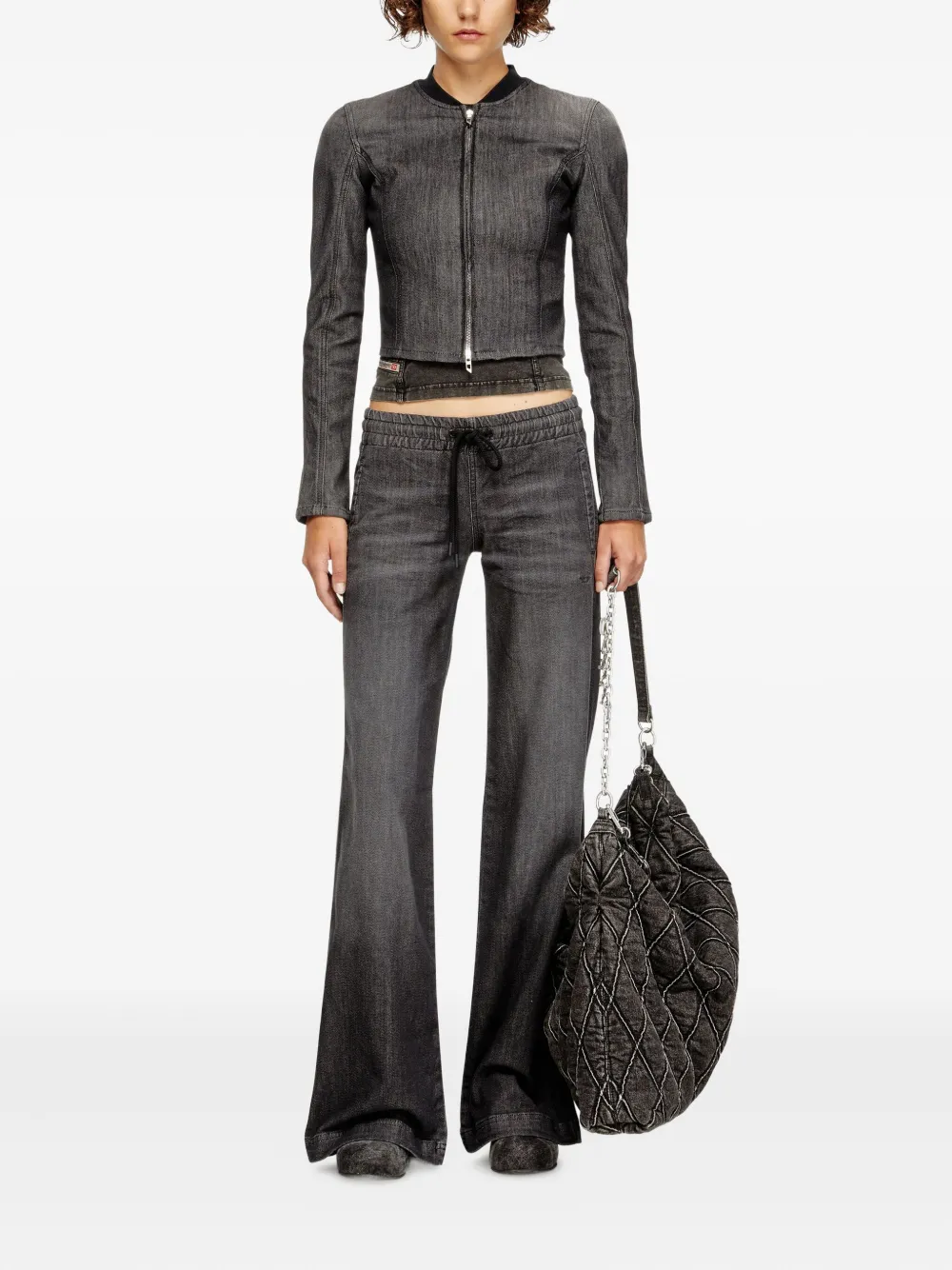 Diesel 2078 D-Ainty jeans met trekkoord Grijs