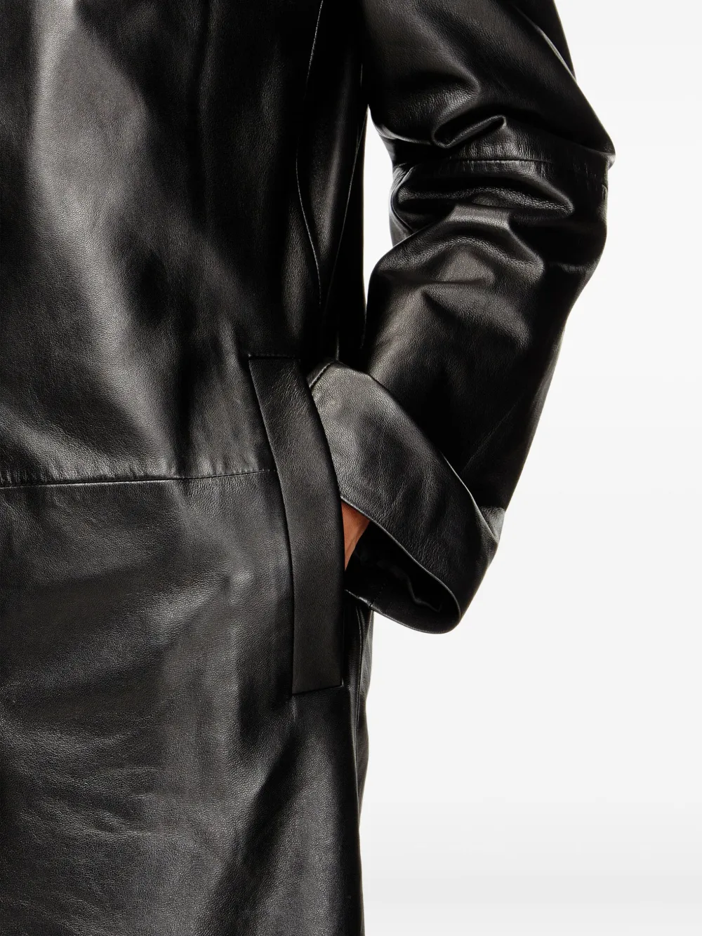 Diesel Lancelot leren jas Zwart