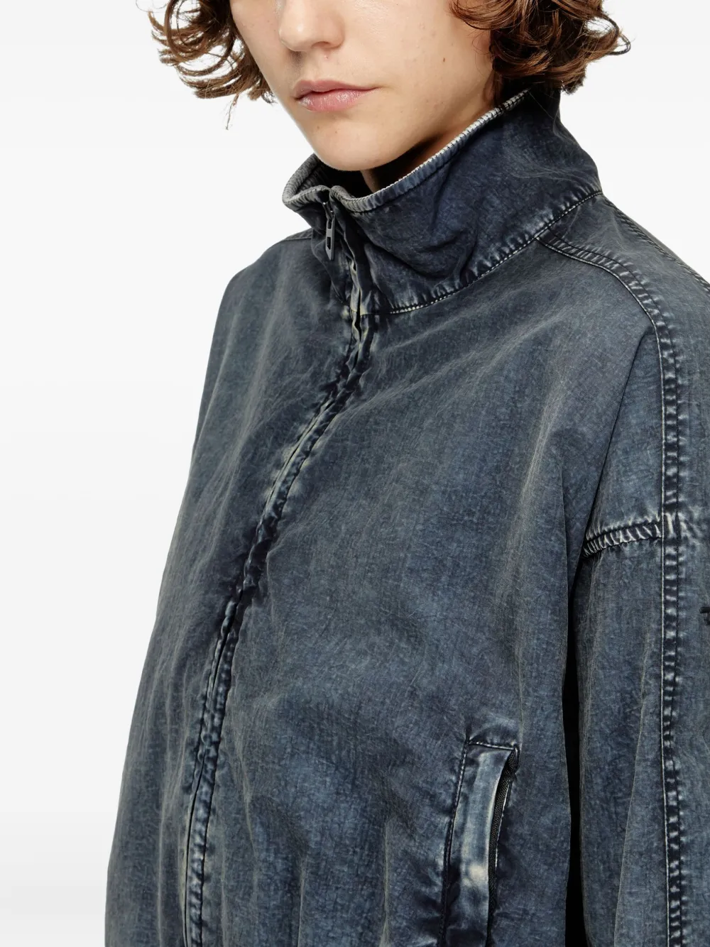 Diesel G-Leam-R1 cropped denim jack Zwart