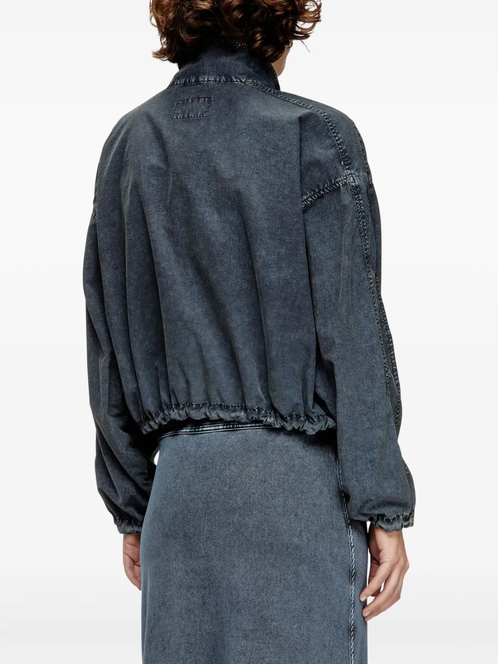 Diesel G-Leam-R1 cropped denim jack Zwart
