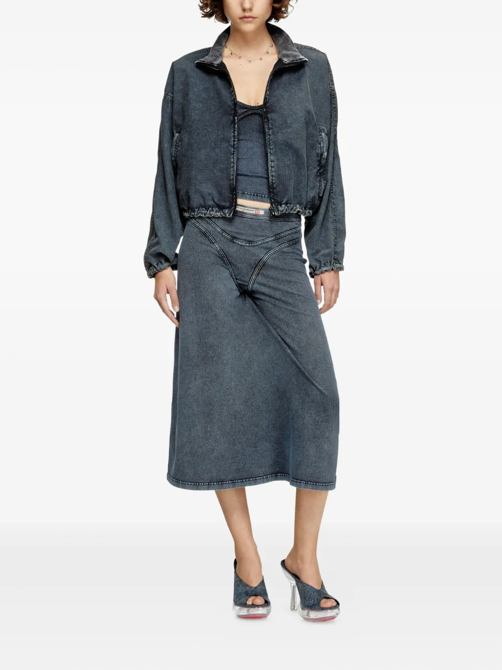Diesel G-Leam-R1 cropped denim jacket | Denim Jackets | Image 2