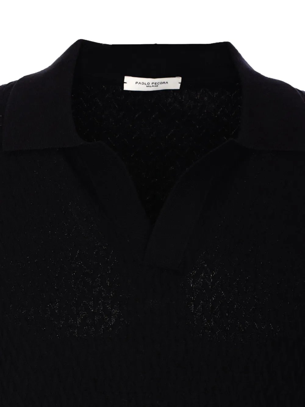 Shop Paolo Pecora Cotton Polo Shirt In Black
