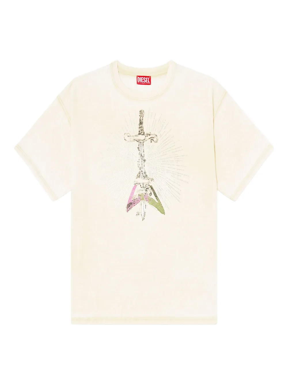 Diesel T-Box-T18 graphic-print oversized T-shirt | Neutrals | Image 1