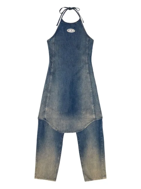 Diesel Cynthia halter-neck denim jumpsuit