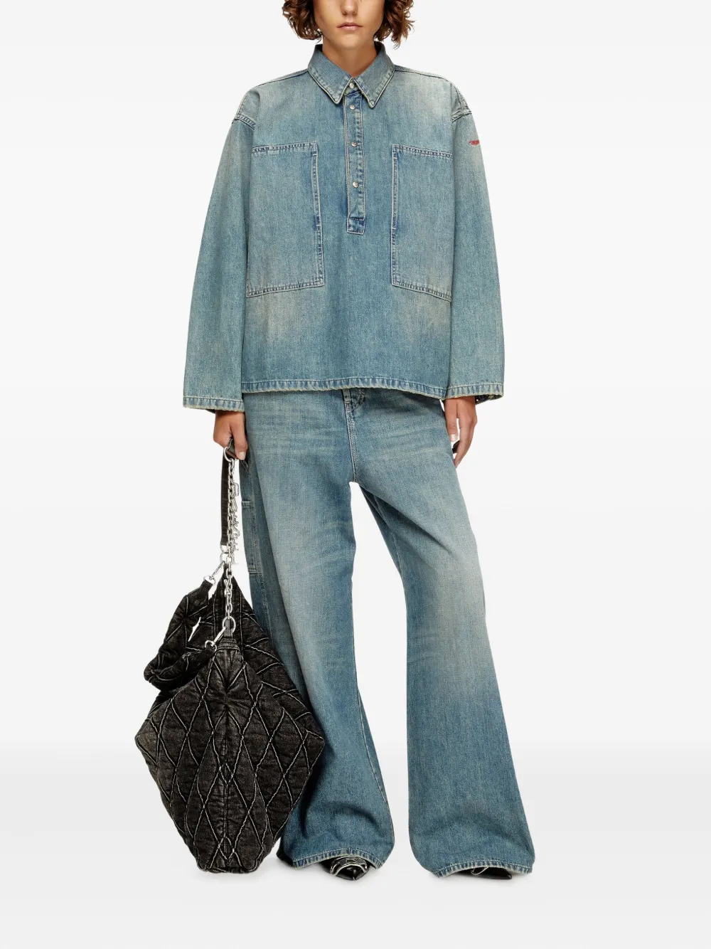 Diesel pocket-detail denim shirt - Blauw