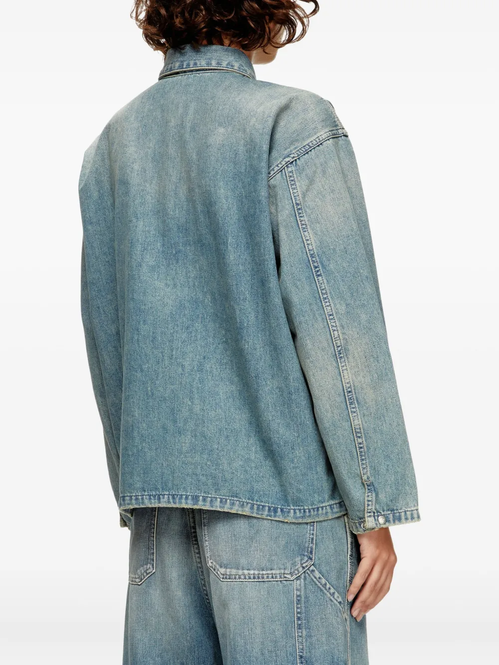 Diesel Blouse met zak detail Blauw