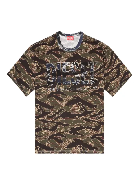 Diesel T-BOXT-T22 tiger-stripe logo T-shirt