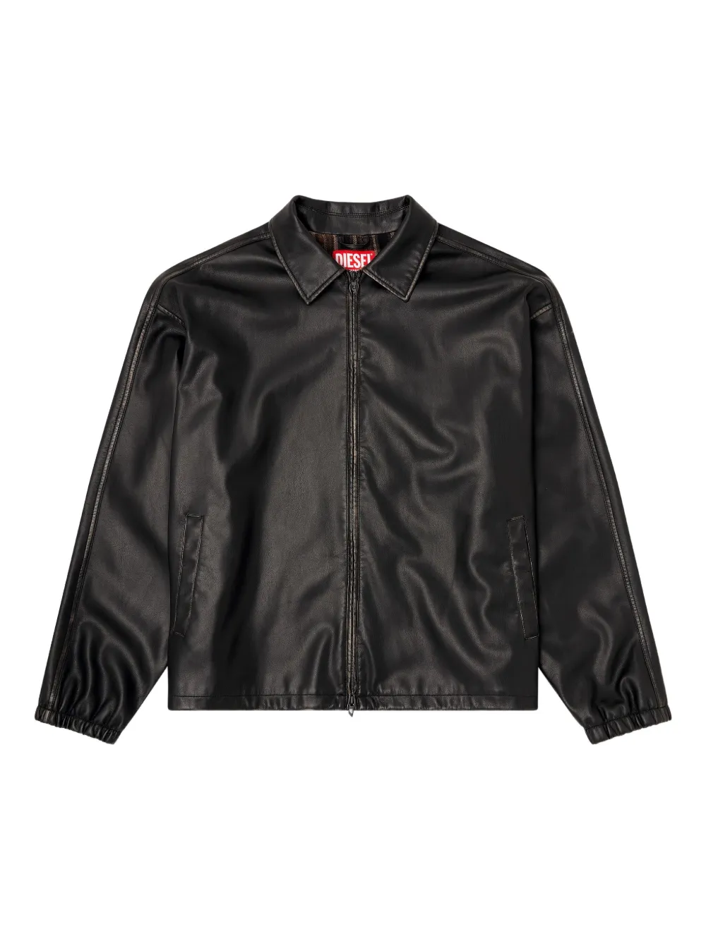Diesel zip-front panelled jacket | Black | Image 1