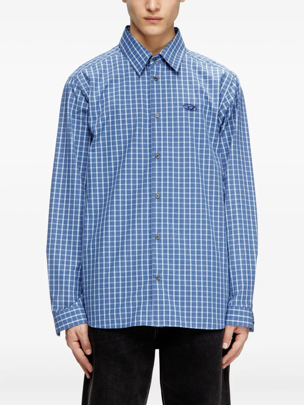 Diesel Checked Shirt With Oval D Embroidery