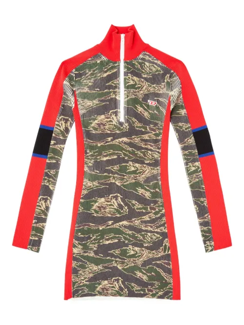 Robe nervurée à motif tigré - Diesel - Modalova