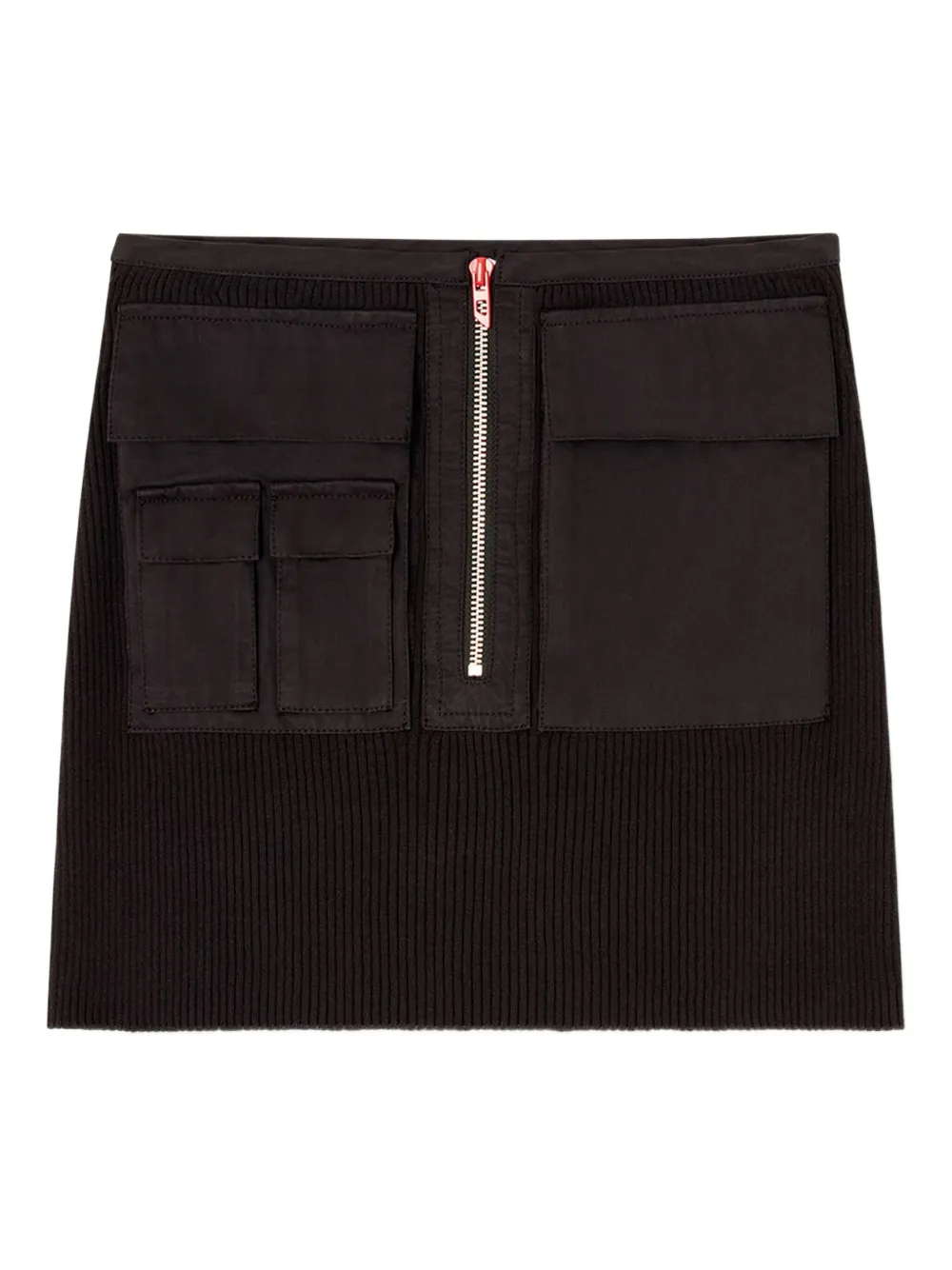 Diesel M-Merin zip-front pocket skirt Zwart