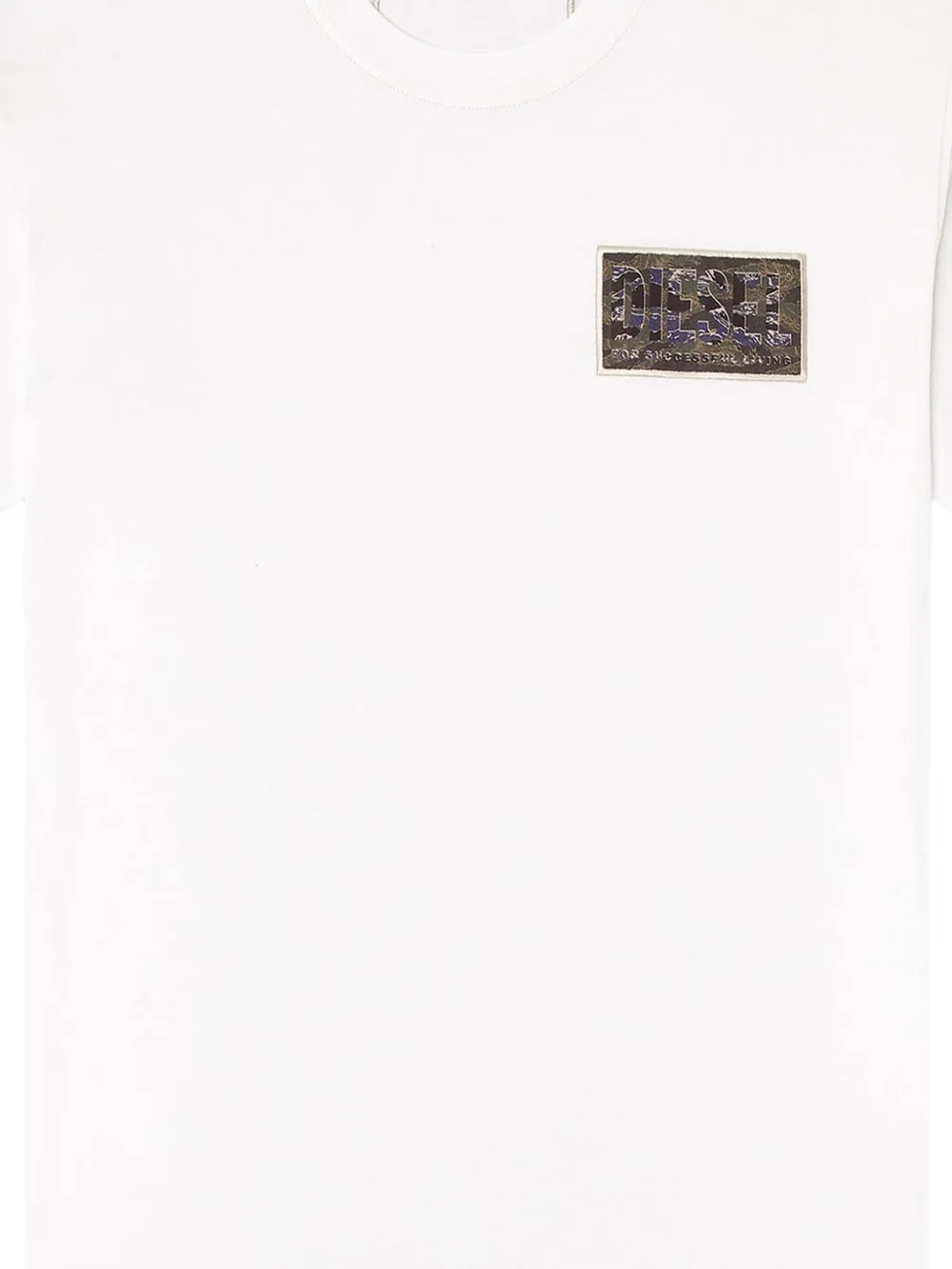 Diesel T-Norm-T3 T-shirt met patch Wit