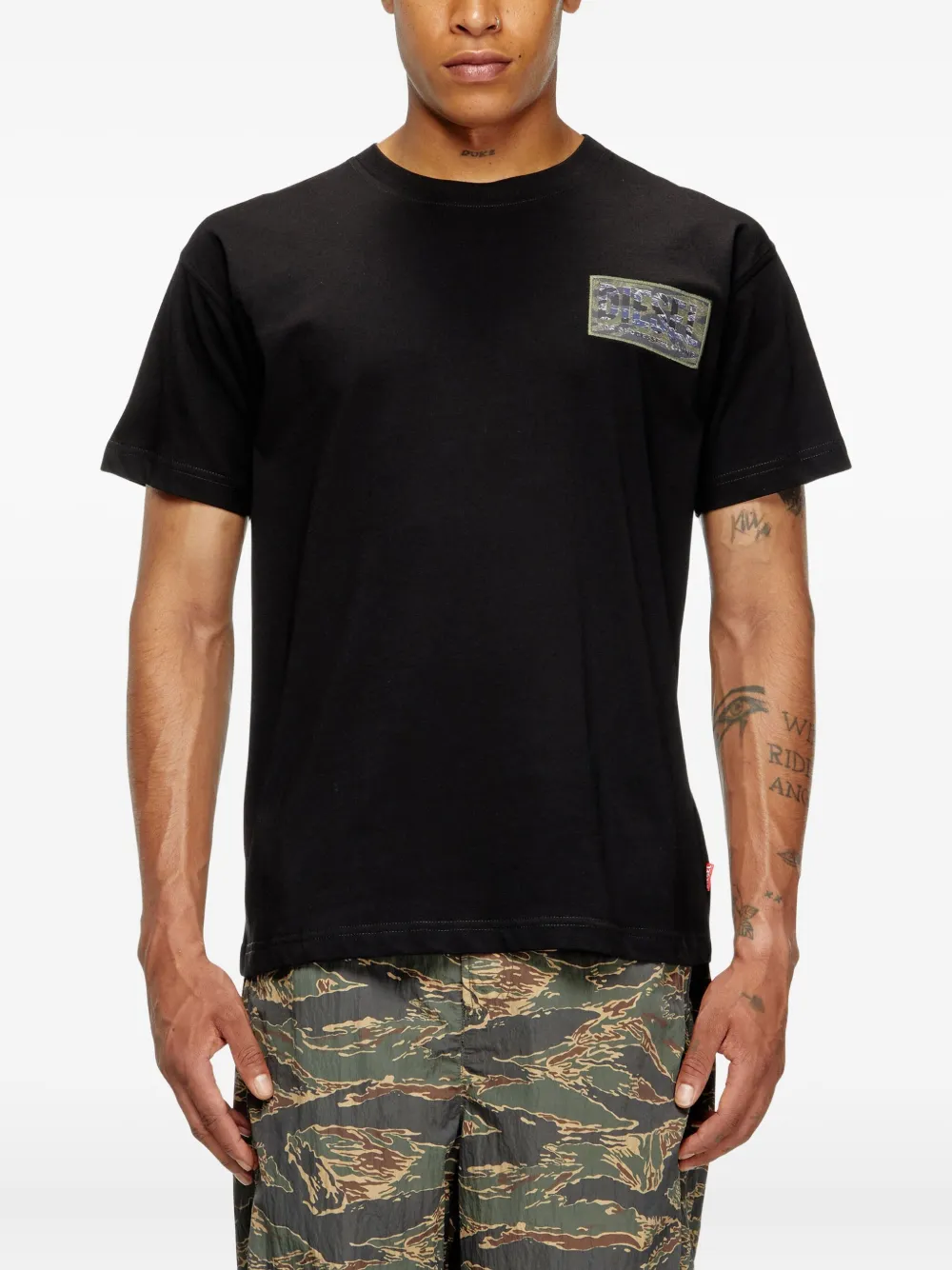 Diesel patch-pocket T-shirt Zwart