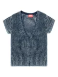 Diesel M-Rez knitted button-up cardigan - Blue