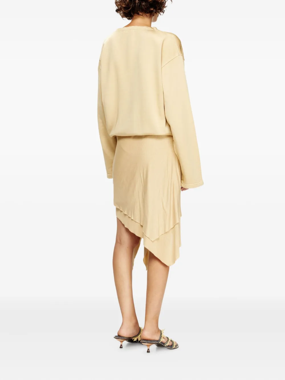 Diesel D-Creed drawstring wrap dress Beige