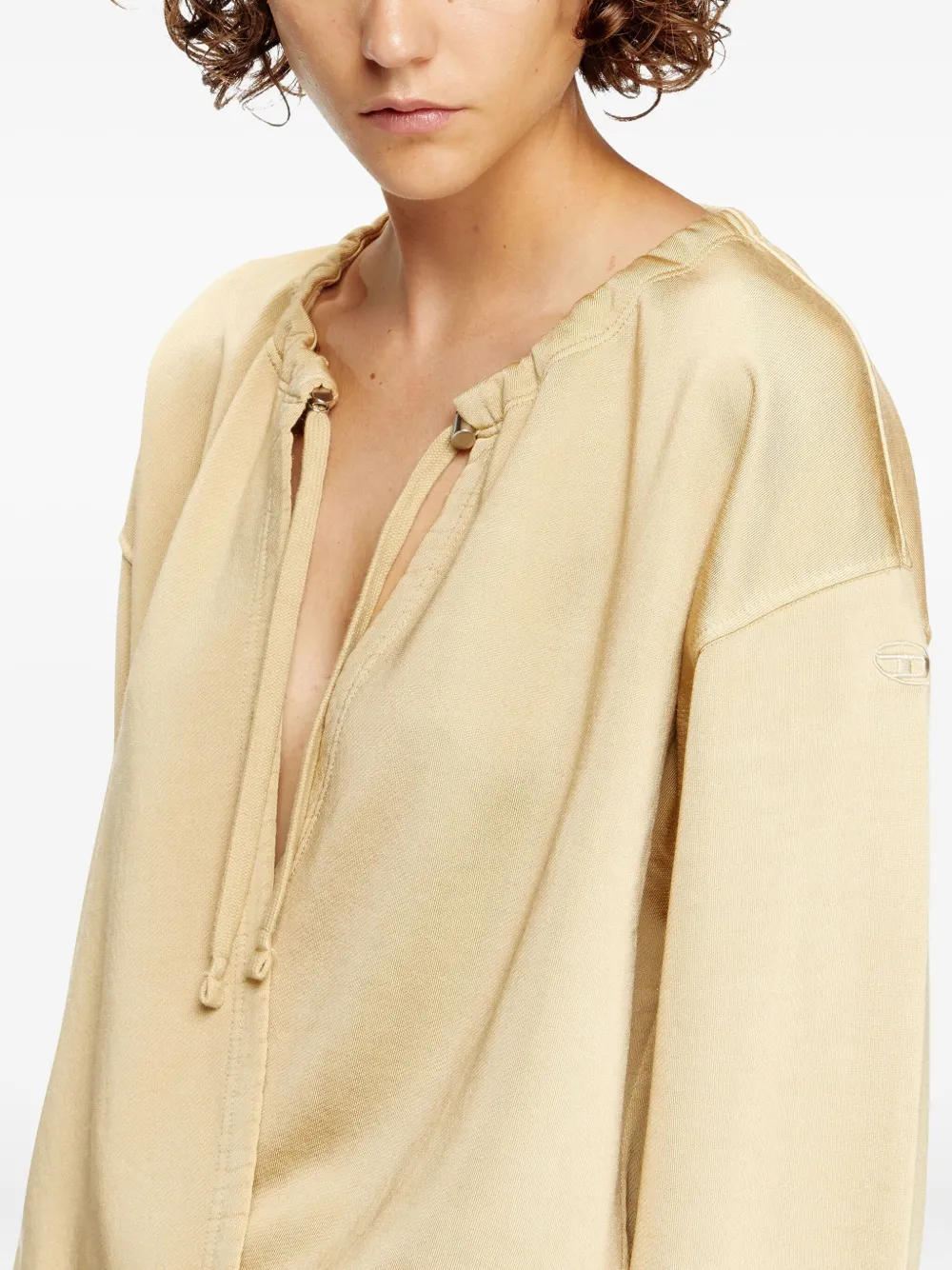 Diesel D-Creed drawstring wrap dress Beige