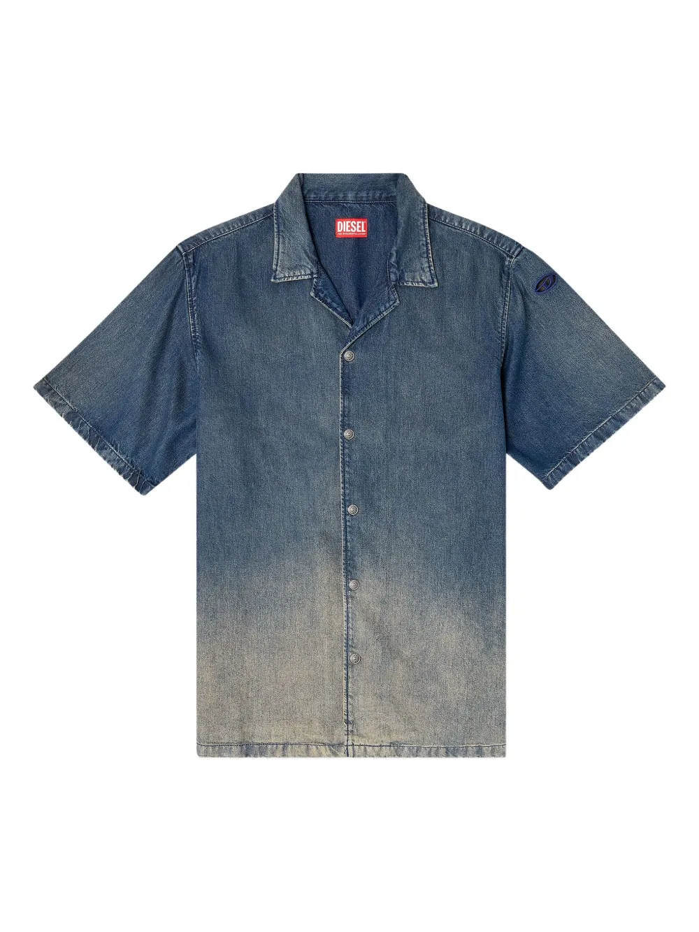 Diesel D-Nabil-S3 denim overhemd met puntkraag Blauw
