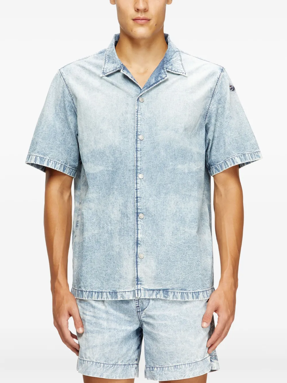 Diesel D-Nabil-S4 overhemd met knopen Blauw