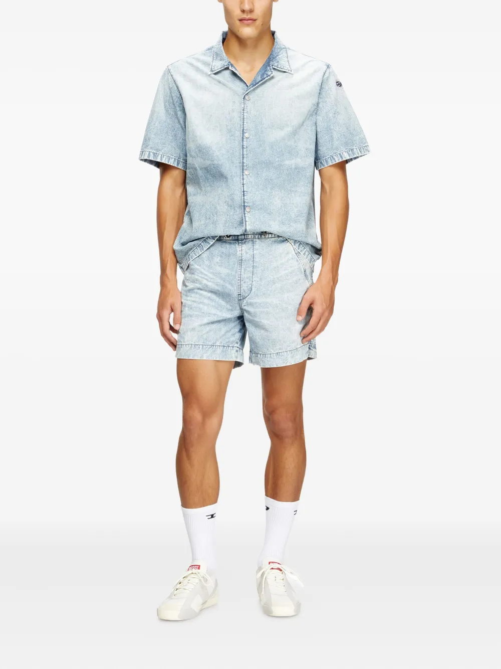 Diesel D-Nabil-S4 buttoned shirt - Blauw