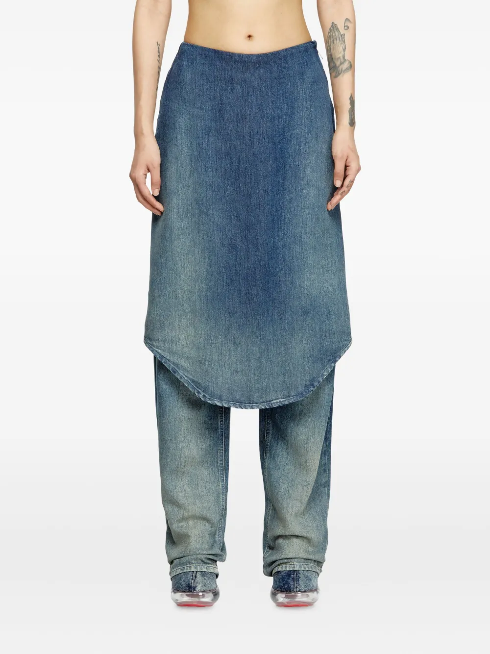 Diesel D-Arky layered jeans Blauw