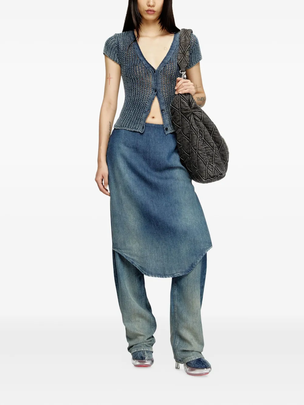Diesel D-Arky layered jeans Blauw