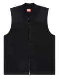 Diesel D-Sund-D-N zip-up sleeveless gilet - Black
