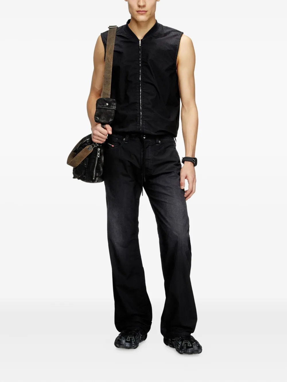 Diesel D-Sund-D-N zip-up sleeveless gilet | Waistcoats & Gilets | Image 2