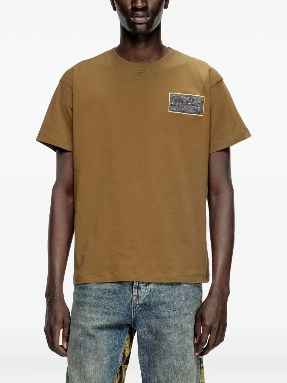 Diesel T-Norm-T3 T-shirt met grafische print Bruin