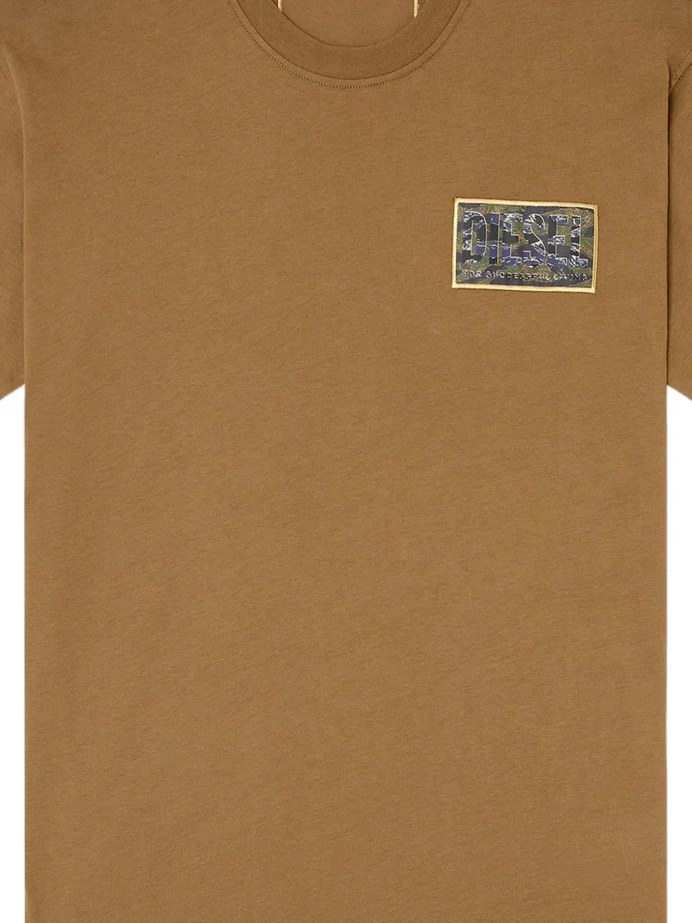 Diesel T-Norm-T3 T-shirt met grafische print Bruin