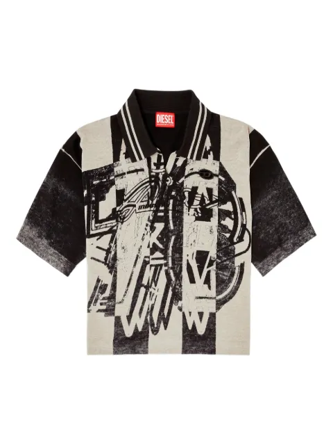 Diesel M-Oliba abstract-print polo shirt