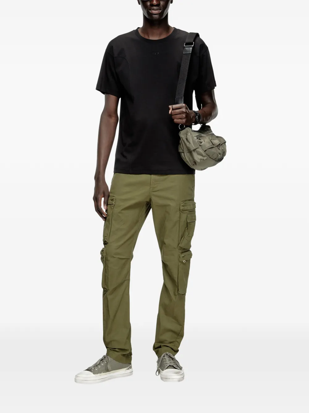 Diesel T-Norm-Int T-shirt met ronde hals Zwart