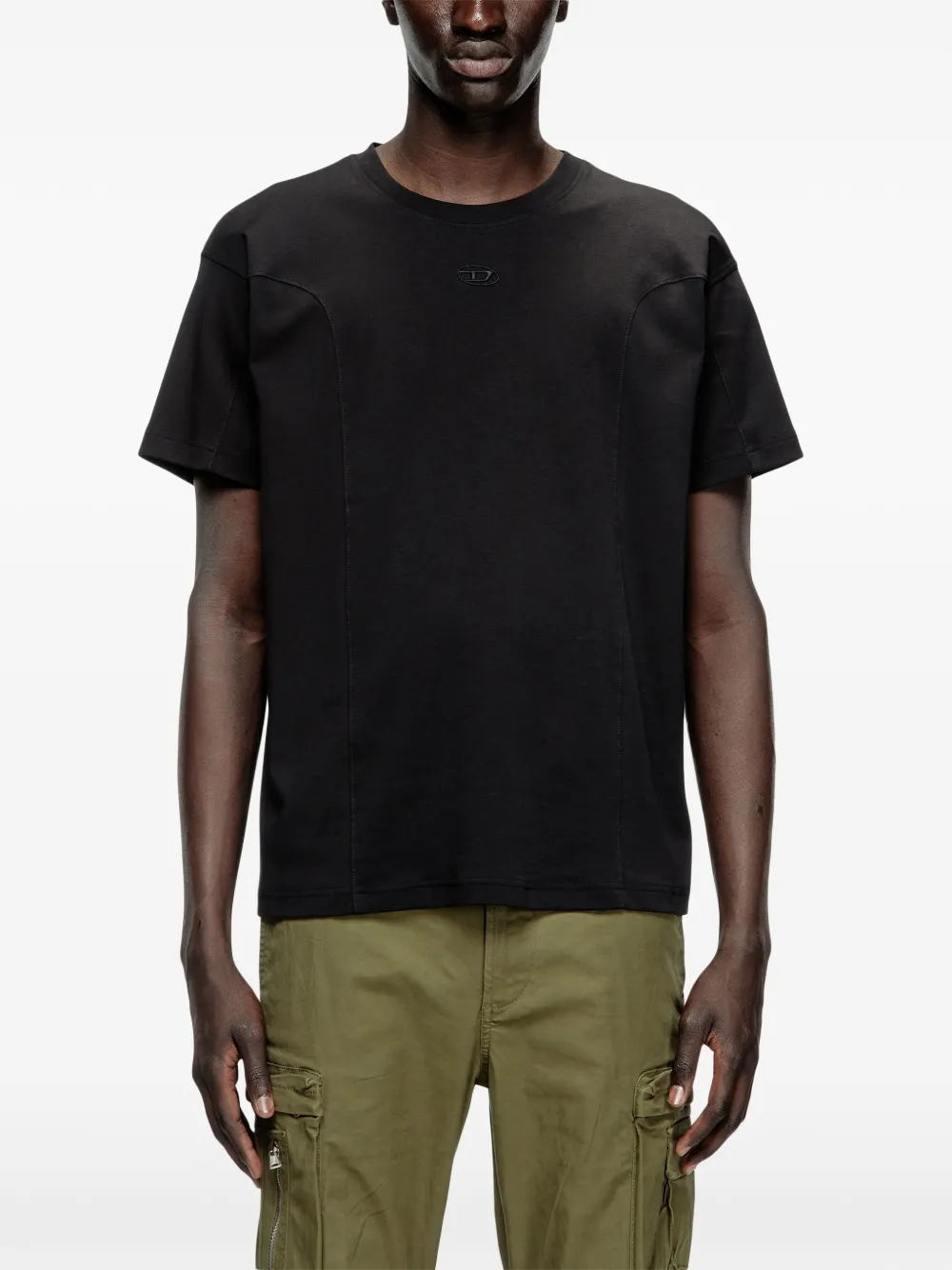 Diesel T-Norm-Int T-shirt met ronde hals Zwart