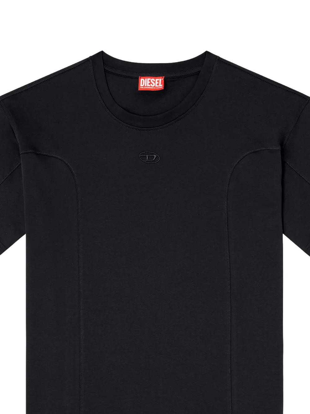 Diesel T-Norm-Int T-shirt met ronde hals Zwart