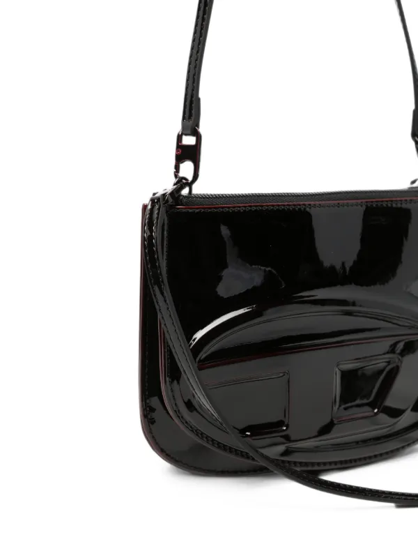 Diesel 1DR Twin patent-leather Logo Shoulder Bag | Red | FARFETCH